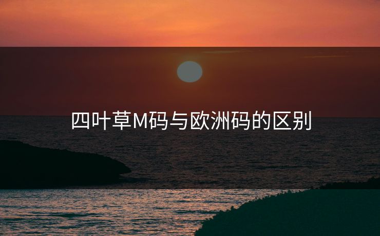 四叶草M码与欧洲码的区别